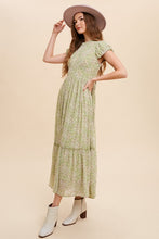 Load image into Gallery viewer, Floral High Neck Midi Dress

