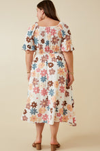 Load image into Gallery viewer, Plus Mixed Floral Smocked Bodice Ruffle
