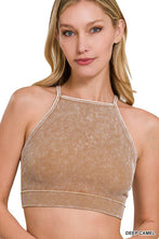 Load image into Gallery viewer, WASHED RIBBED SEAMLESS CROPPED CAMI TOP
