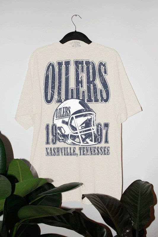 Vintage 90s Oilers Football Oversized T-shirt