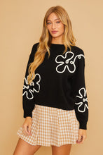 Load image into Gallery viewer, 3D FLORAL TEXTURE SWEATER
