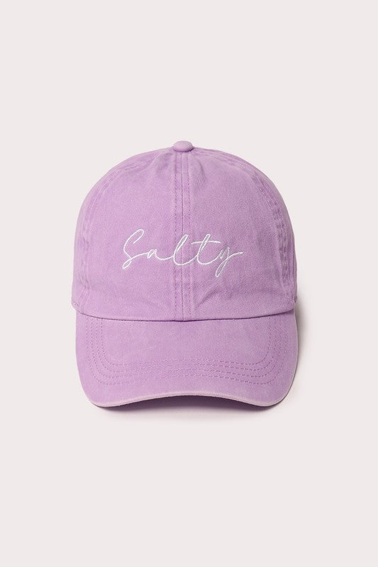 Salty Embroidered Baseball Cap