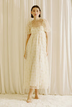 Load image into Gallery viewer, TULLE FLOWER BABY DOLL MAXI DRESS
