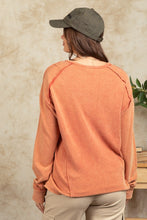 Load image into Gallery viewer, Vintage Mineral Washed Solid Knit Top
