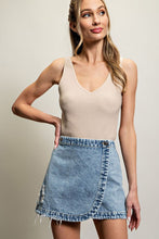 Load image into Gallery viewer, STONE WASHED WRAP MINI SKIRT
