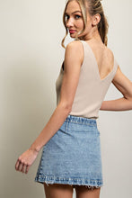 Load image into Gallery viewer, STONE WASHED WRAP MINI SKIRT

