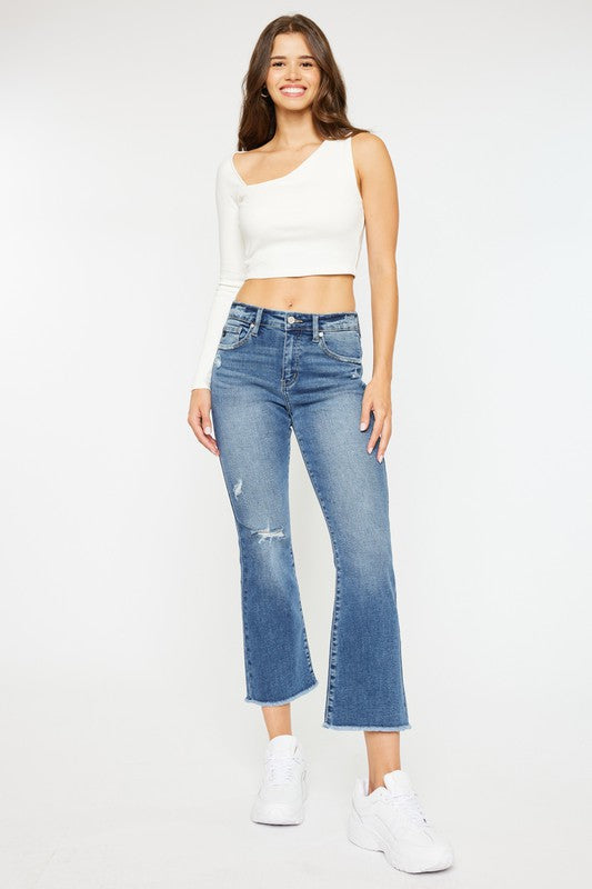 High Rise Cropped Bootcut
