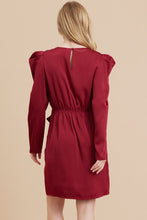 Load image into Gallery viewer, Satin Draped Ruffle Dress
