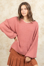 Load image into Gallery viewer, PLUS SIZE Contrast Color Detail Neck Sweater.

