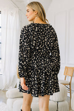 Load image into Gallery viewer, Floral Print With Drawstring Mini Dress
