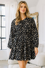 Load image into Gallery viewer, Floral Print With Drawstring Mini Dress
