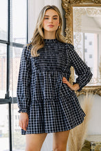 Load image into Gallery viewer, Plaid Babydoll Mini Dress
