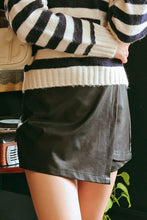 Load image into Gallery viewer, FAUX LEATHER WRAP SKORT
