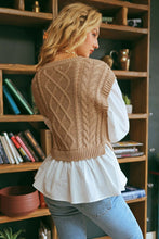 Load image into Gallery viewer, LAYERED ROUND NECK KNIT SWEATER VEST
