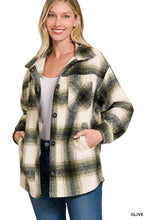 Load image into Gallery viewer, OVERSIZED YARN DYED PLAID LONGLINE SHACKET

