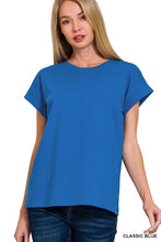 Load image into Gallery viewer, COTTON FOLDED SLEEVE T-SHIRT
