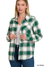 Load image into Gallery viewer, COTTON PLAID SHACKET WITH FRONT POCKET
