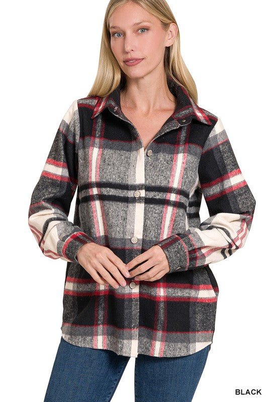 YARN DYED PLAID SHACKET