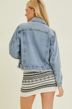 Load image into Gallery viewer, DISTRESSED DENIM JACKET
