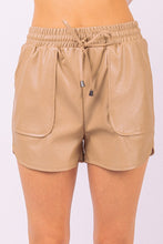 Load image into Gallery viewer, Solid Faux Leather Casual Dolphin Shorts
