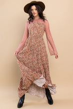 Load image into Gallery viewer, Contrast Floral Print Maxi Dress
