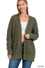 Load image into Gallery viewer, LOW GAUGE WAFFLE OPEN CARDIGAN SWEATER
