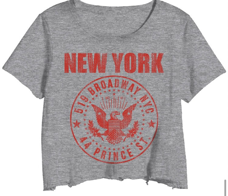 NY Broadway Crop Tee