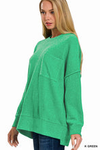 Load image into Gallery viewer, BRUSHED MELANGE DROP SHOULDER OVERSIZED
