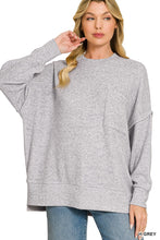 Load image into Gallery viewer, BRUSHED MELANGE DROP SHOULDER OVERSIZED
