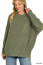 Load image into Gallery viewer, BRUSHED MELANGE DROP SHOULDER OVERSIZED
