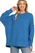 Load image into Gallery viewer, BRUSHED MELANGE DROP SHOULDER OVERSIZED
