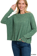 Load image into Gallery viewer, RIBBED DOLMAN LONG SLEEVE SWEATER
