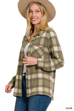 Load image into Gallery viewer, PLAID ROLL-UP LONG SLEEVE SHACKET
