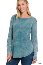 Load image into Gallery viewer, WASHED BABY WAFFLE LONG SLEEVE TOP
