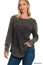 Load image into Gallery viewer, WASHED BABY WAFFLE LONG SLEEVE TOP
