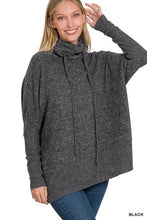 Load image into Gallery viewer, BRUSHED MELANGE HACCI COWL NECK SWEATER
