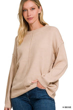Load image into Gallery viewer, GARMENT DYED FRONT SEAM ROUND-NECK SWEAT

