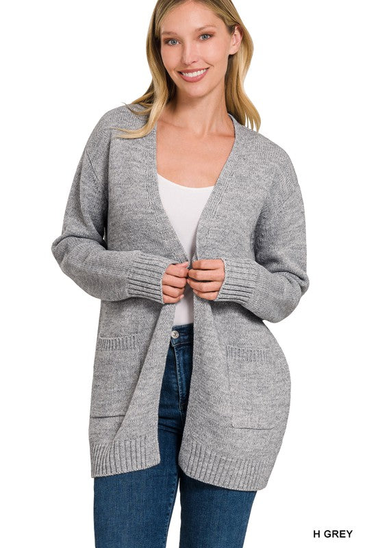 OPEN FRONT SWEATER CARDIGAN