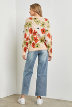 Load image into Gallery viewer, FLORAL LONG SLEEVE SWEATER TOP
