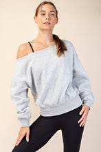 Load image into Gallery viewer, FRENCH TERRY FLEECE OFF SHOULDER TOP
