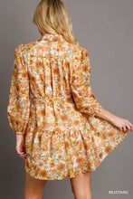 Load image into Gallery viewer, Floral Print High Mock Neck Dress
