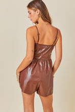 Load image into Gallery viewer, Front Twist Detail Pleather Romper
