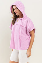 Load image into Gallery viewer, Contrast Raw Edge Detailed Hoodie
