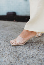 Load image into Gallery viewer, Clear Chunky High Heel Sandal
