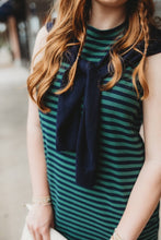 Load image into Gallery viewer, Striped sleeveless dress with contrast s
