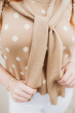 Load image into Gallery viewer, Polka dot sleeveless sweater wiith self-
