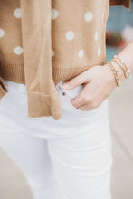 Load image into Gallery viewer, Polka dot sleeveless sweater wiith self-
