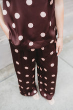Load image into Gallery viewer, Polka dot wide leg pants featuring elast

