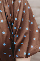 Load image into Gallery viewer, Polka dot short puff sleeve mini dress
