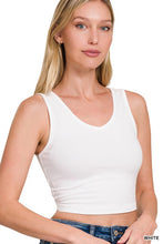 Load image into Gallery viewer, COTTON V-NECK CROPPED CAMI TOP

